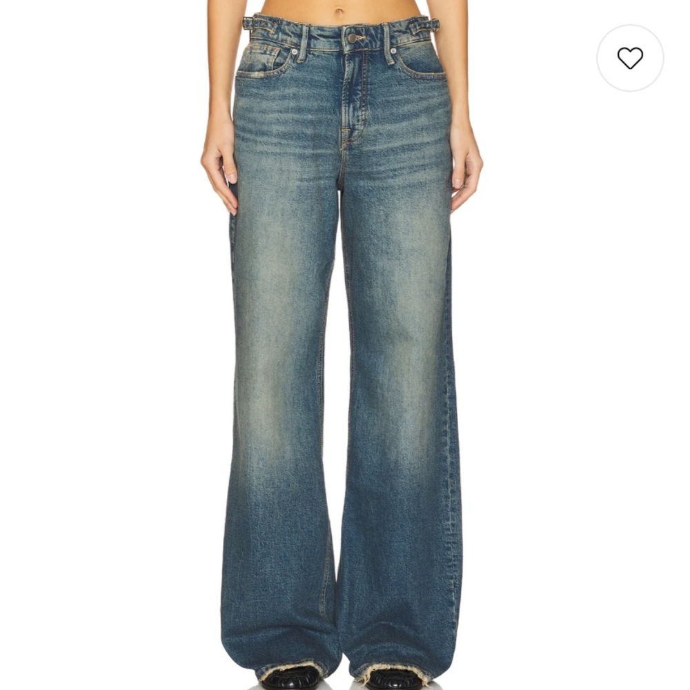 NWT Good American Good Ease Mid Rise Jean Relaxed Fit High Rise 34” Inseam 4/27 - Picture 2 of 16